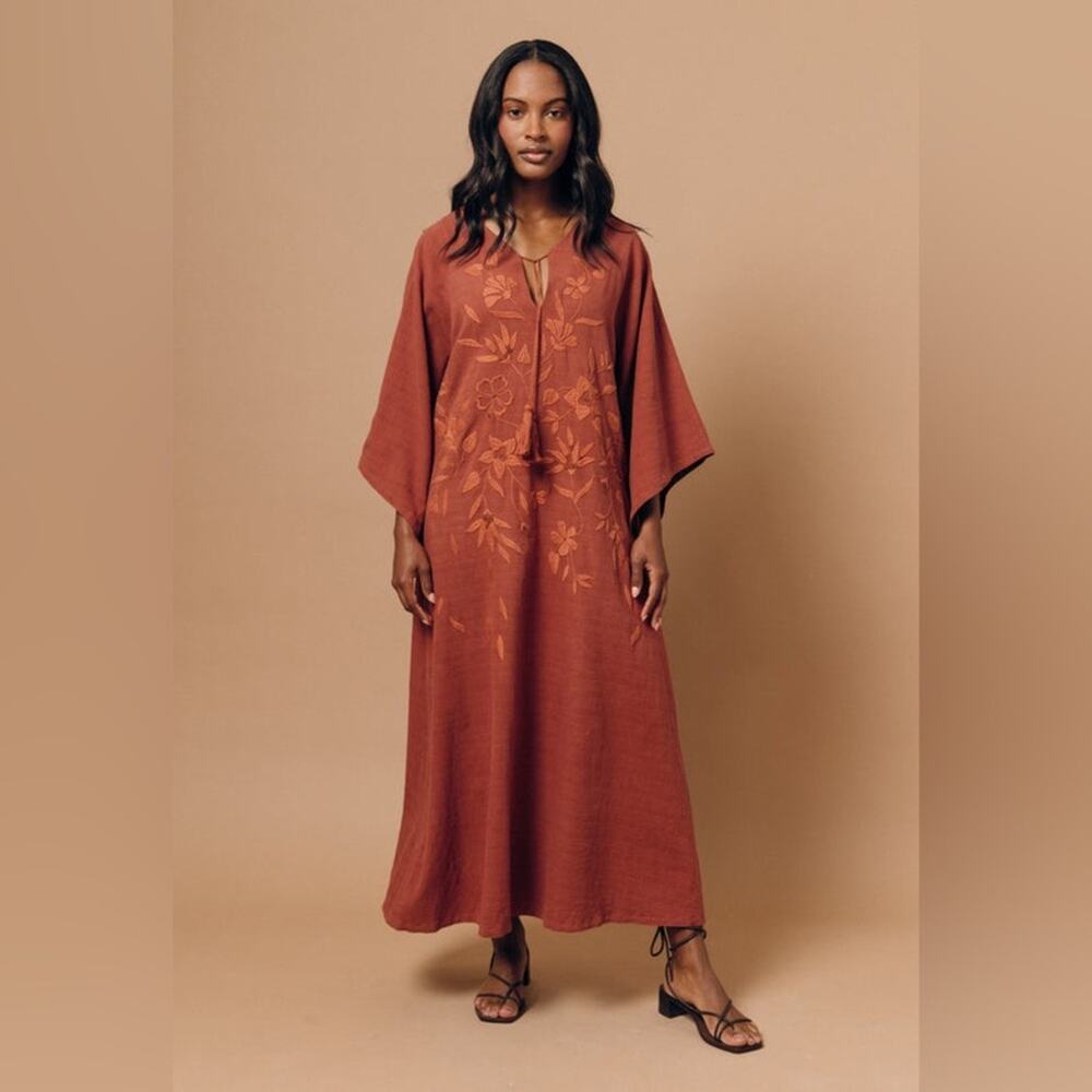 Mi Golondrina Ximena Dress Naranja Quemado